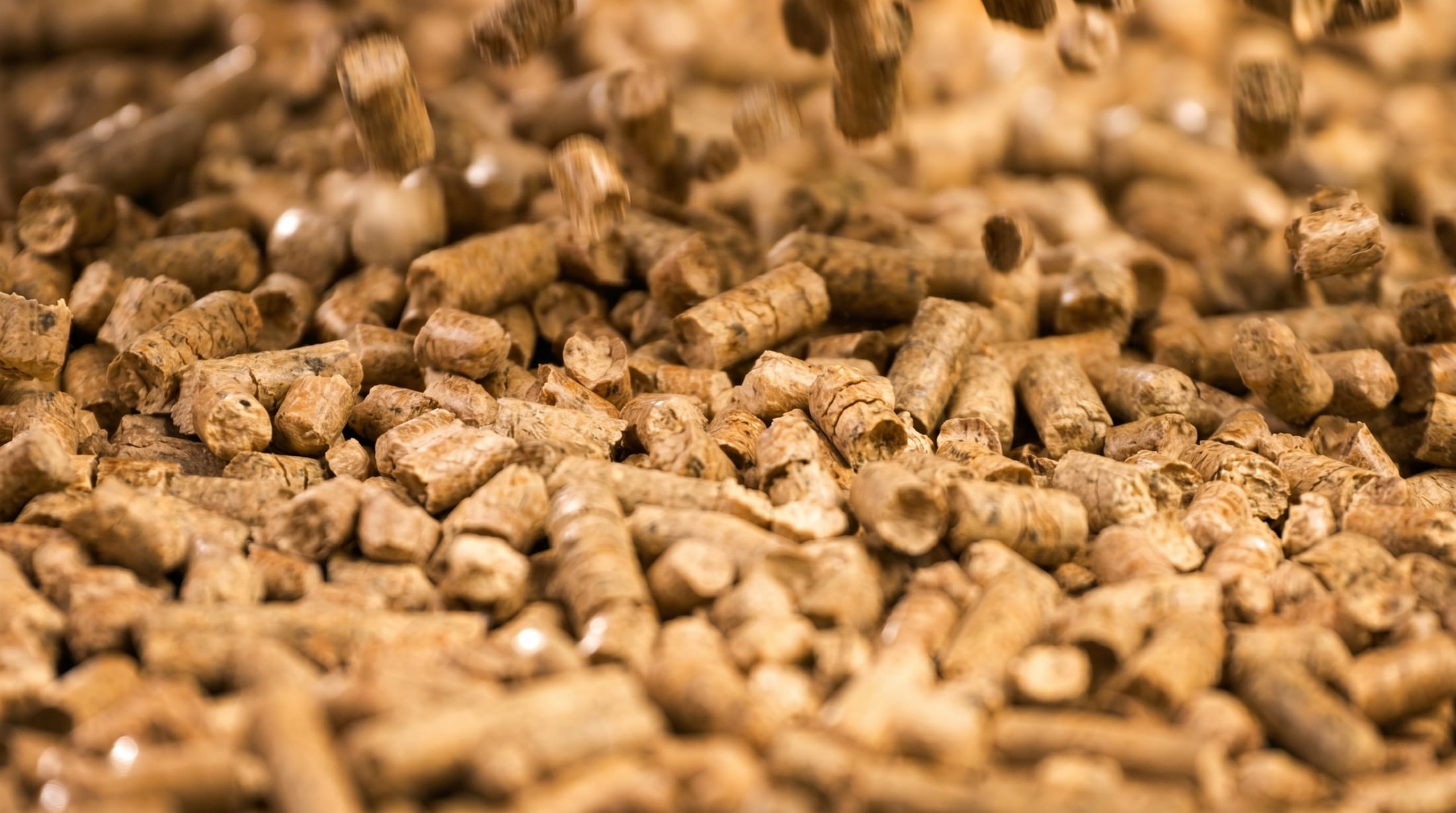 Pellet gyártó gépsor működés közben
